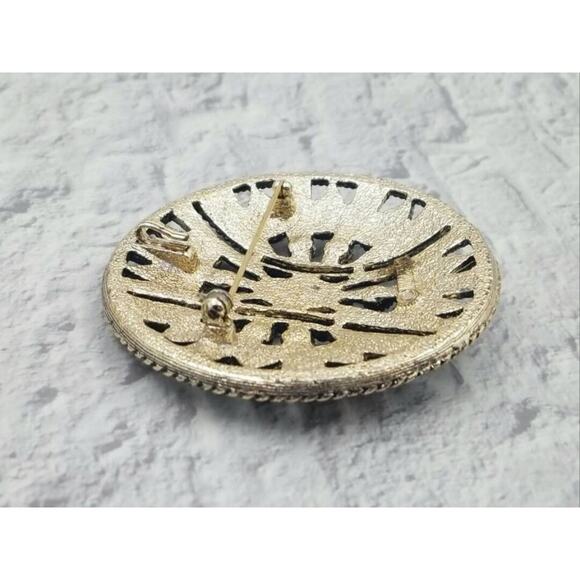 Vintage Emmons Convertible Brooch Pendant – Faux Coral  & Jade – Boho Book Piece - Picture 10 of 10